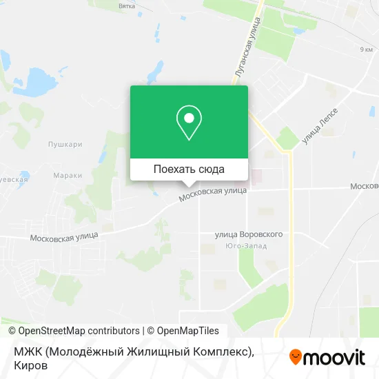 Карта МЖК (Молодёжный Жилищный Комплекс)