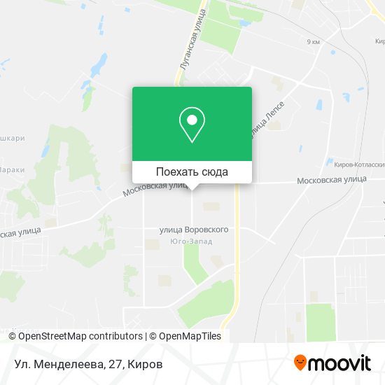 Карта Ул. Менделеева, 27