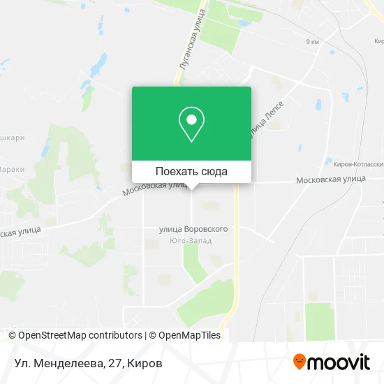 Карта Ул. Менделеева, 27