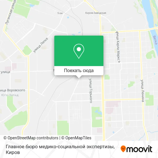 Карта Главное бюро медико-социальной экспертизы