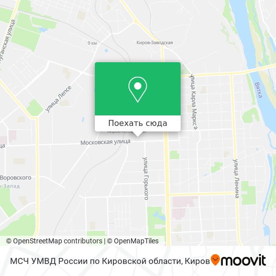 Карта МСЧ УМВД России по Кировской области