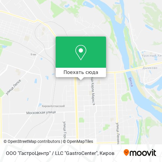 Карта ООО "ГастроЦентр" / LLC "GastroCenter"