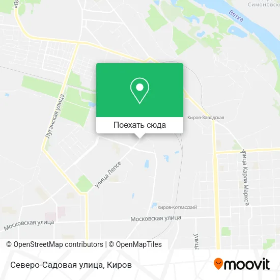 Карта Северо-Садовая улица