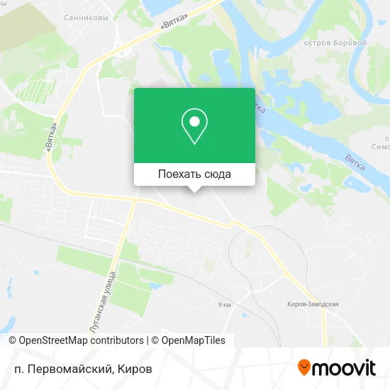 Карта п. Первомайский