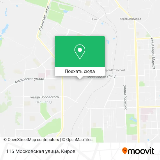 Карта 116 Московская улица