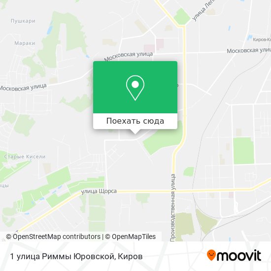 Карта 1 улица Риммы Юровской