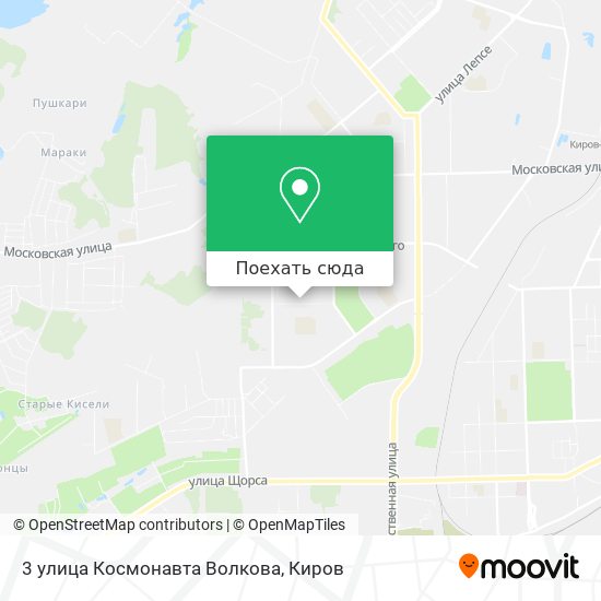 Карта 3 улица Космонавта Волкова