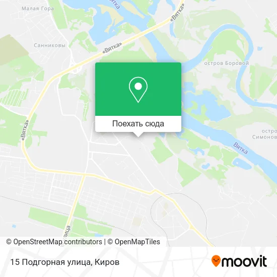 Карта 15 Подгорная улица