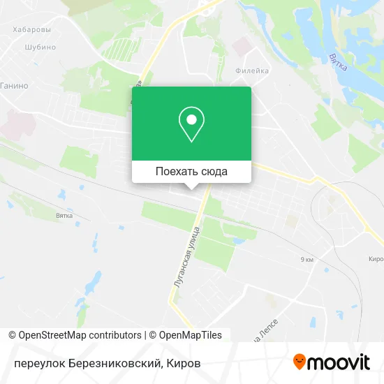 Карта переулок Березниковский