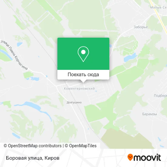 Карта Боровая улица