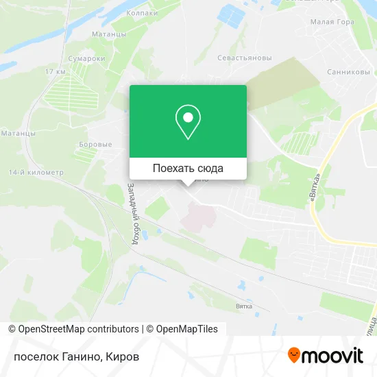 Карта поселок Ганино