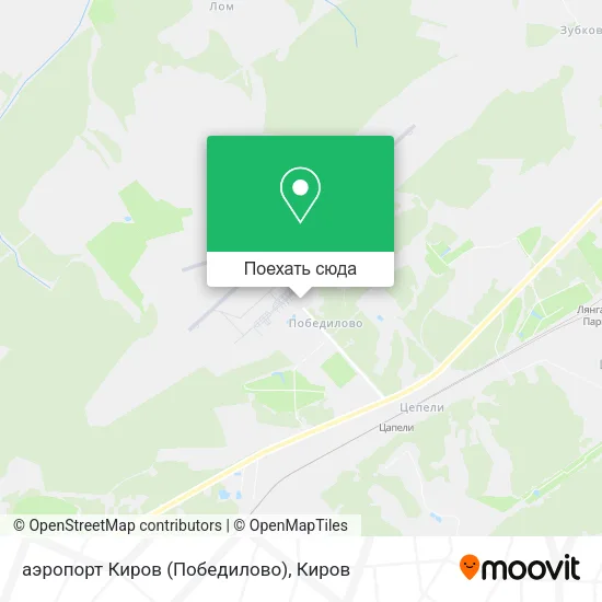 Карта аэропорт Киров (Победилово)