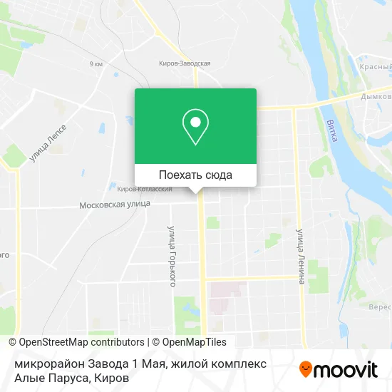 Карта микрорайон Завода 1 Мая, жилой комплекс Алые Паруса