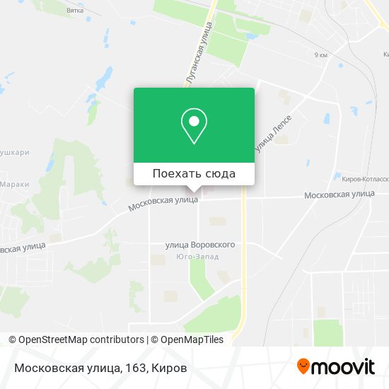Карта Московская улица, 163