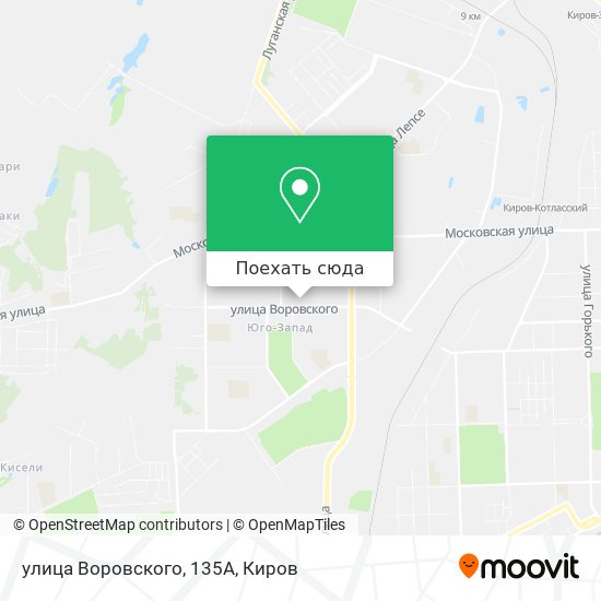 Карта улица Воровского, 135А