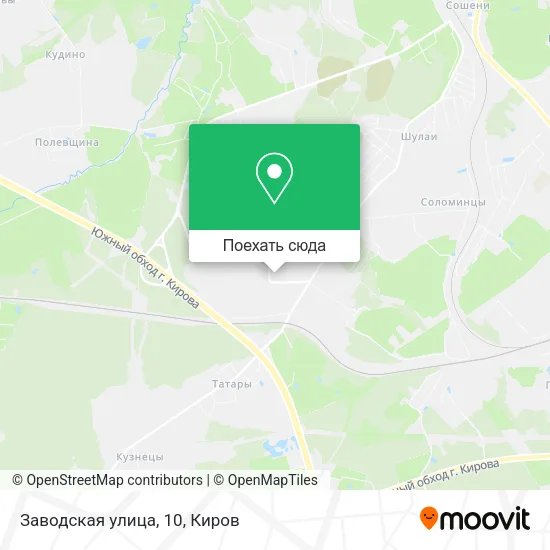 Карта Заводская улица, 10