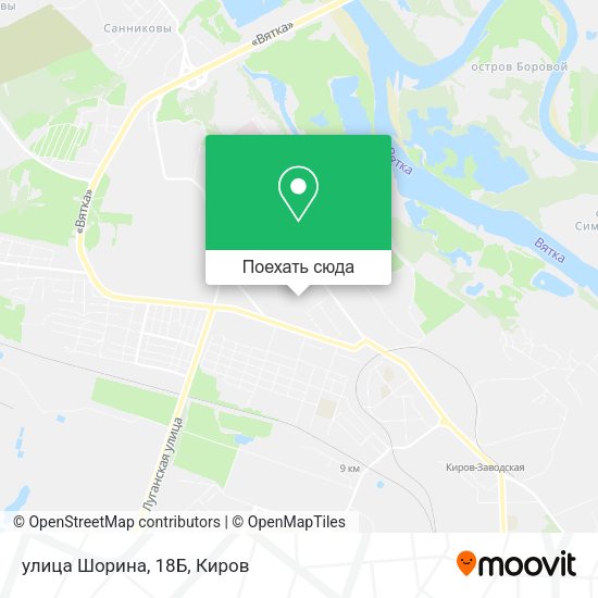 Карта улица Шорина, 18Б
