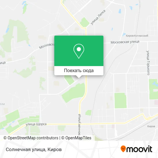 Карта Солнечная улица