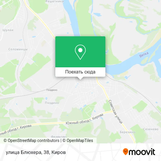 Карта улица Блюхера, 38