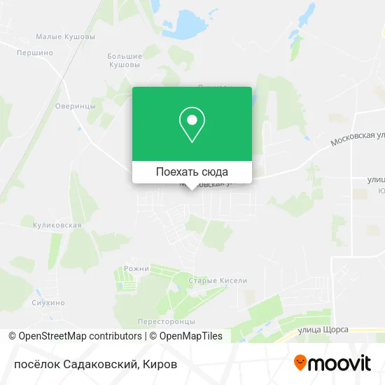 Карта посёлок Садаковский