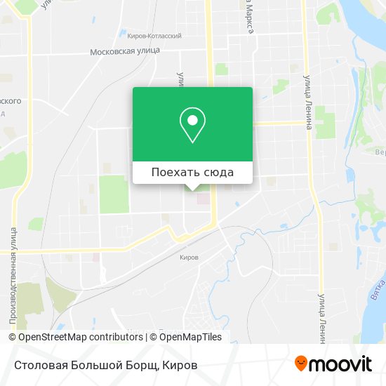 Карта Столовая Большой Борщ