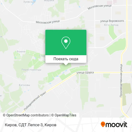Карта Киров, СДТ Лепсе-3