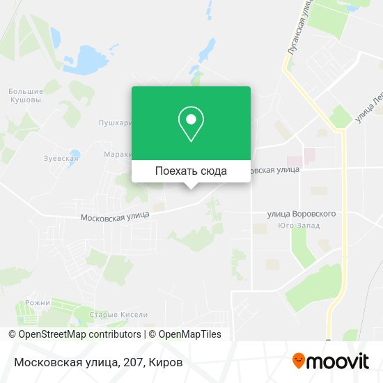 Карта Московская улица, 207