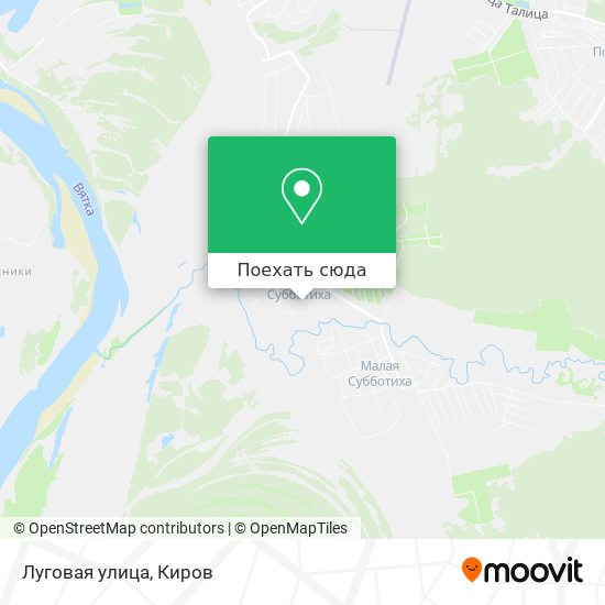 Карта Луговая улица