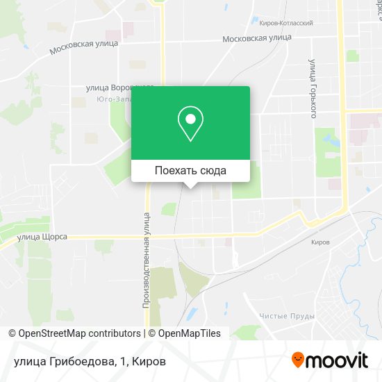 Карта улица Грибоедова, 1