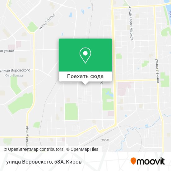 Карта улица Воровского, 58А