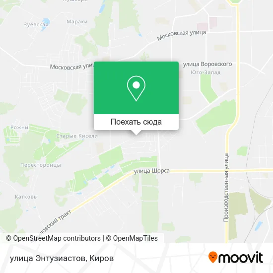 Карта улица Энтузиастов