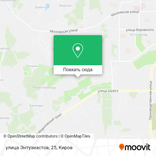 Карта улица Энтузиастов, 25