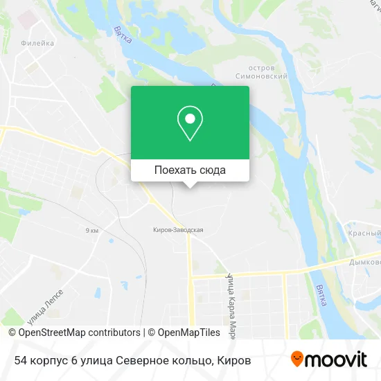 Карта 54 корпус 6 улица Северное кольцо