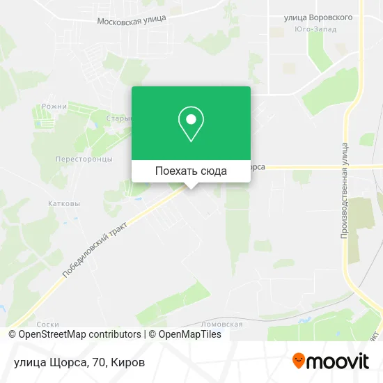 Карта улица Щорса, 70