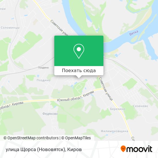 Карта улица Щорса (Нововятск)