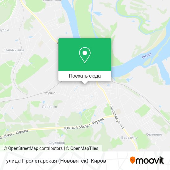 Карта улица Пролетарская (Нововятск)