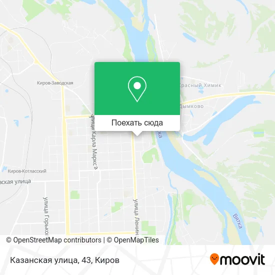 Карта Казанская улица, 43