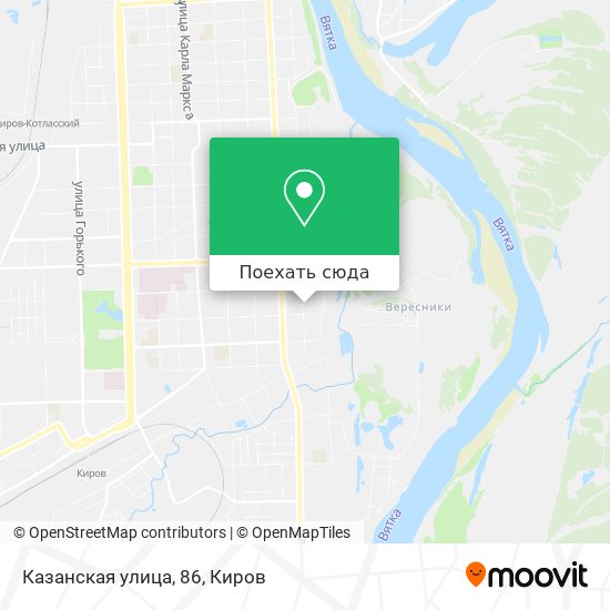 Карта Казанская улица, 86