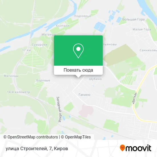 Карта улица Строителей, 7