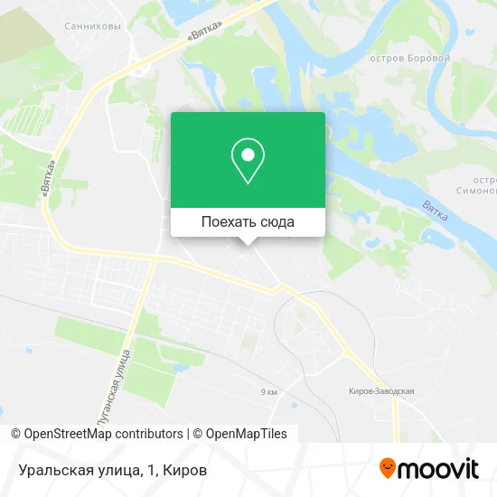 Карта Уральская улица, 1