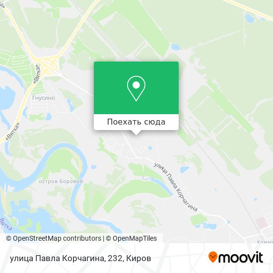 Карта улица Павла Корчагина, 232