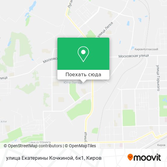 Карта улица Екатерины Кочкиной, 6к1