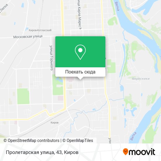 Карта Пролетарская улица, 43