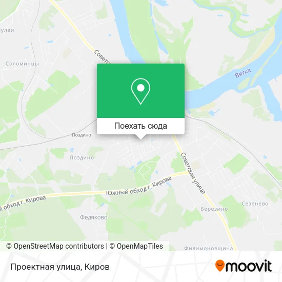 Карта Проектная улица