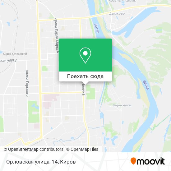 Карта Орловская улица, 14