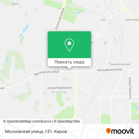 Карта Московская улица, 151