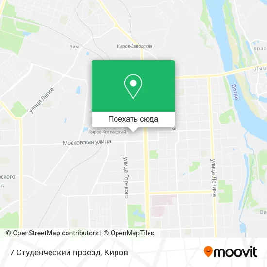Карта 7 Студенческий проезд