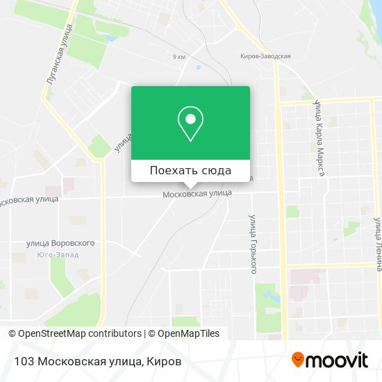 Карта 103 Московская улица