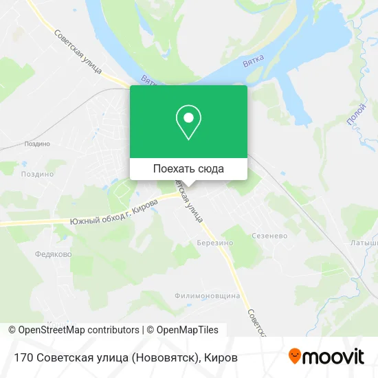 Карта 170 Советская улица (Нововятск)