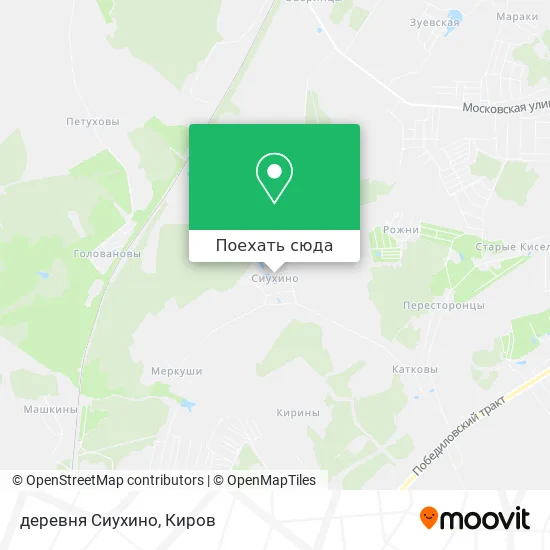 Карта деревня Сиухино